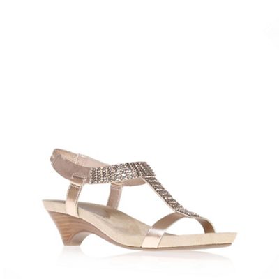 Anne Klein Pink 'teale3' mid heel gladiator sandals